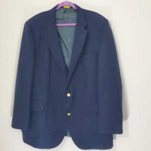 Eagle Clothes 100% Pure Wool Navy Blazer, 50R (see measurements)